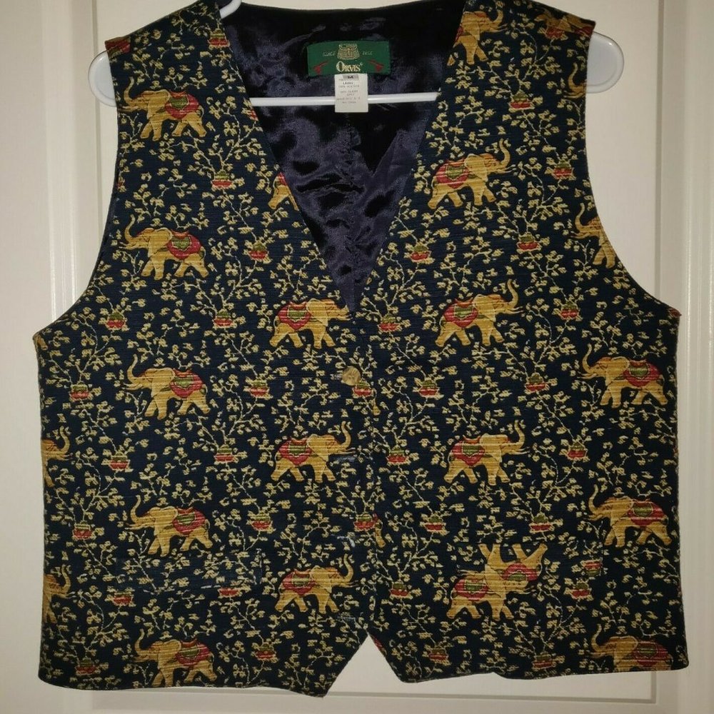 Vintage Orvis Women's Elephant Vest Sz M